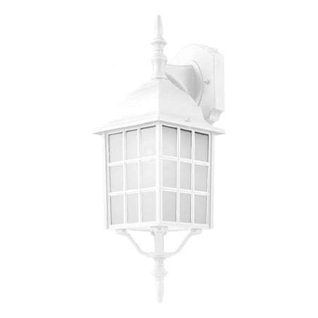 One Light White Frosted Glass Wall Lantern